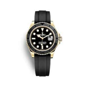 Rolex Yacht-Master 42 Oysterflex Yellow Gold Black Dial Ceramic BezelRef. 126658-0001
