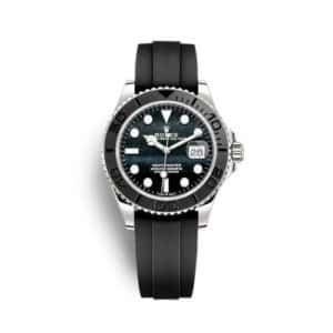 Rolex Yacht-Master 42 Oysterflex White Gold Black 'Falcon Eye' Dial Ceramic BezelRef. 126659-0004
