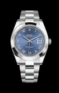 Rolex Datejust 41mm Blue Roman Dial Oyster Stainless Steel Smooth Bezel <br/>Ref. 126300-0017
