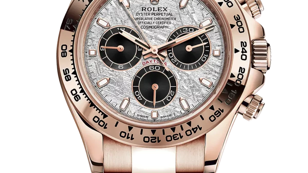 Rolex Cosmograph Daytona Rose Gold Silver Meteorite Index Dial Ref