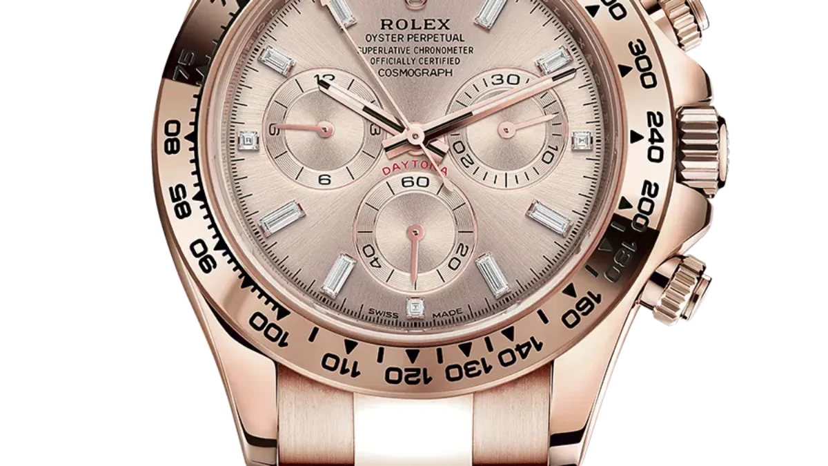 Rolex daytona 2024 rose gold baguette