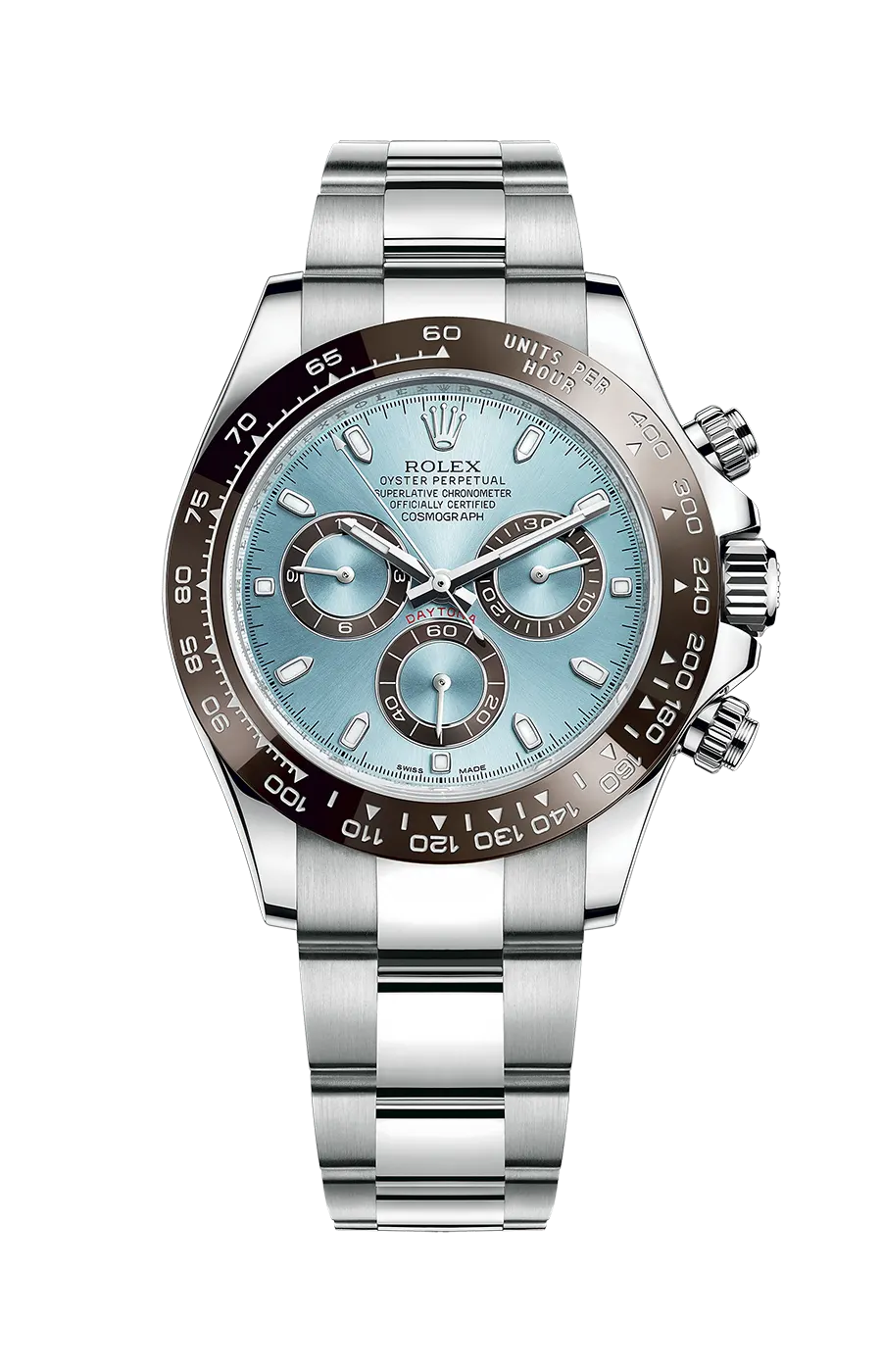 NEW Rolex Daytona Chronograph Platinum Ice Blue Dial Watch B/P '23' 116506  - Jewels in Time
