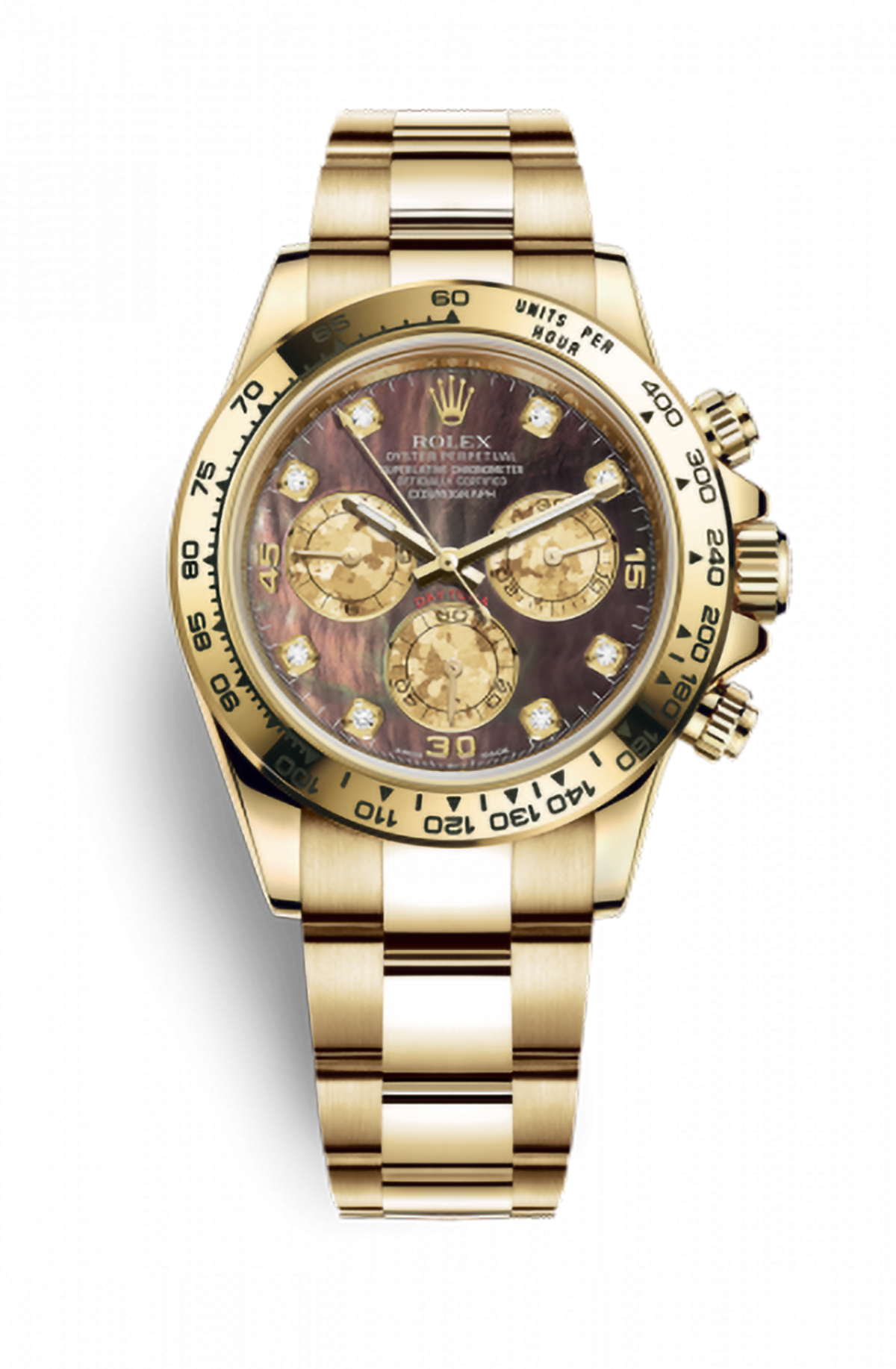 Rolex daytona yellow discount gold mother of pearl