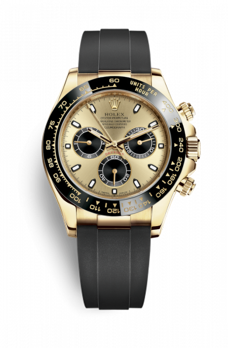 Rolex Cosmograph Daytona Yellow Gold Oysterflex Sunburst Yellow