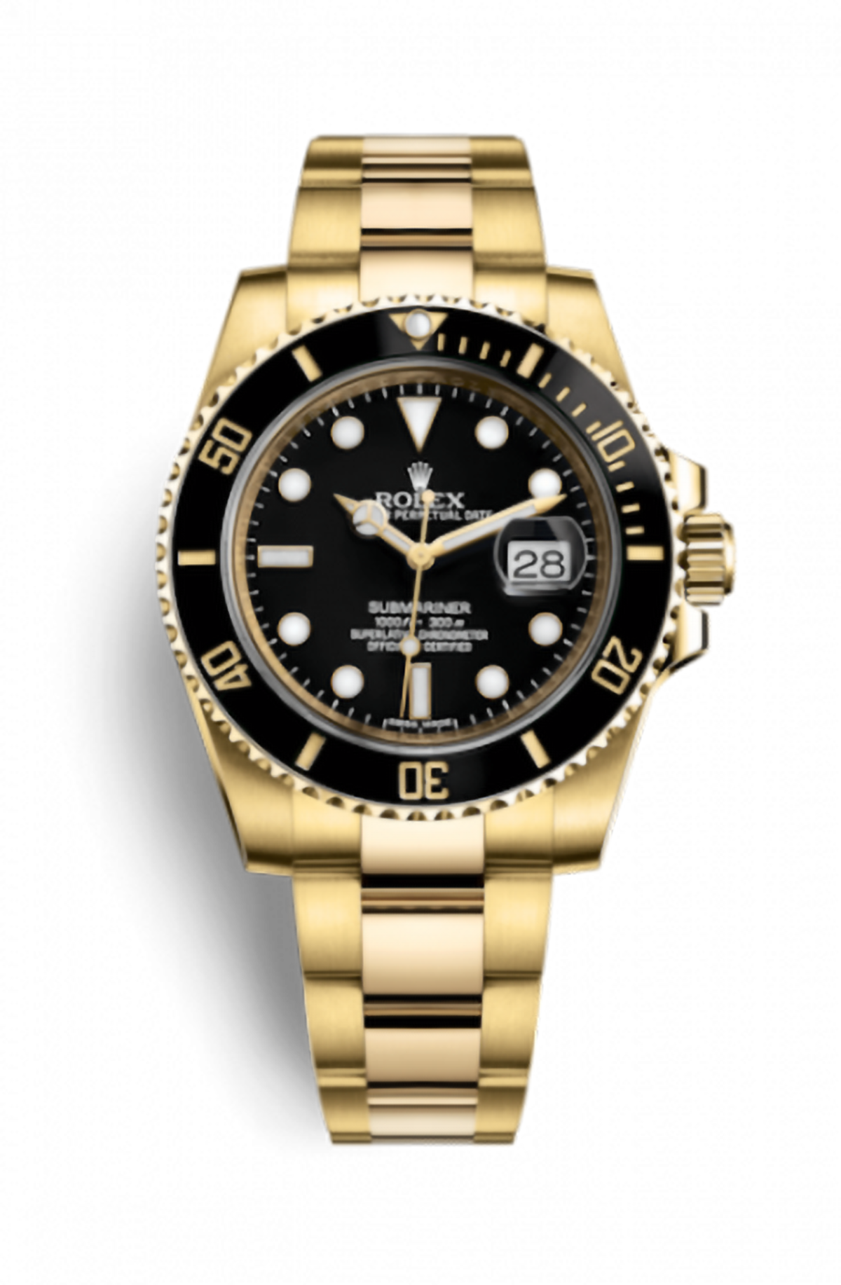 Rolex Submariner Date 40 Black Dial Yellow Gold 116618Ln 116618 | WatchGuyNYC