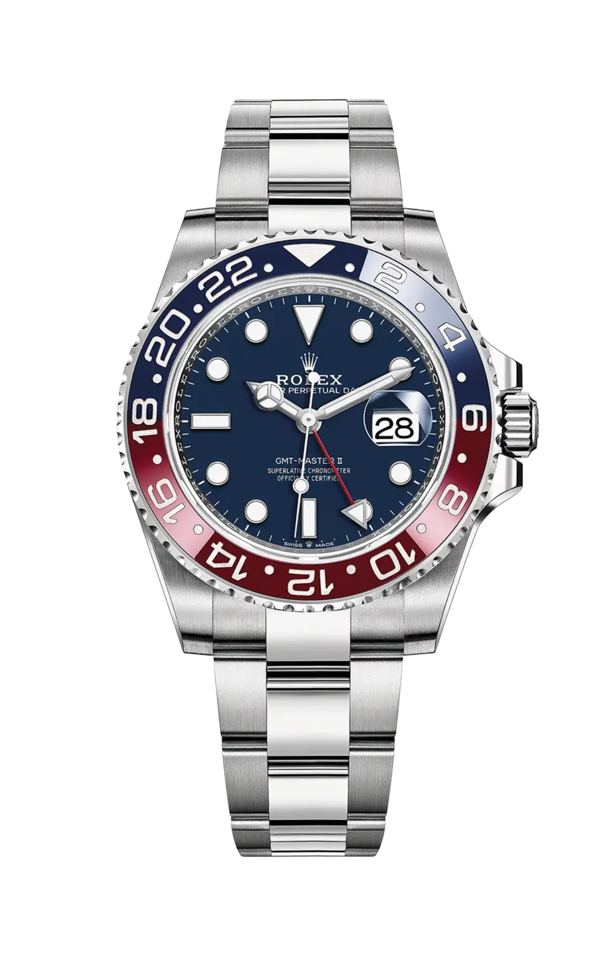 Rolex GMT Master II Pepsi White Gold 40mm Automatic Oyster Blue