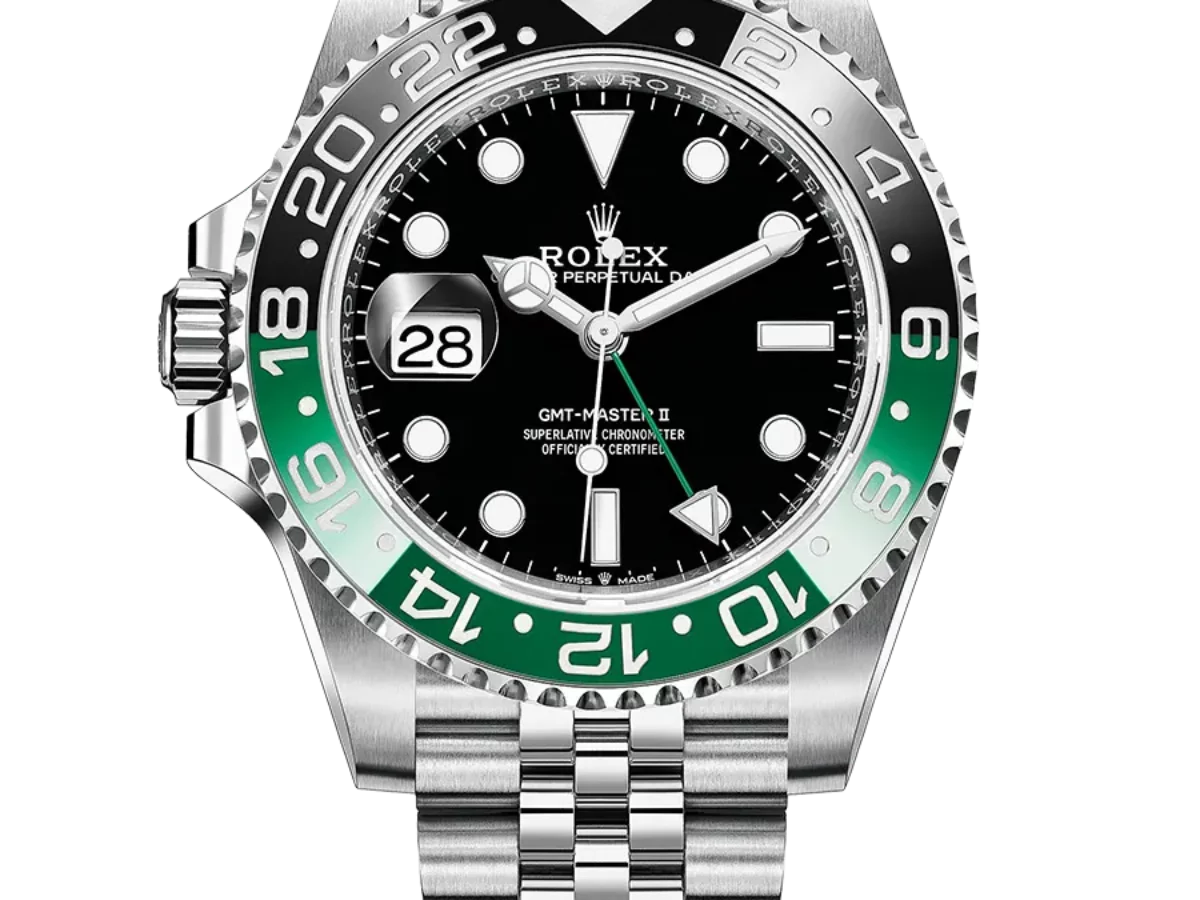 Rolex GMT Master II 'Lefty' Stainless Steel 40mm Automatic Jubilee Black  Dial Black and Green Ceramic Bezel, Ref. 126720VTNR-0002