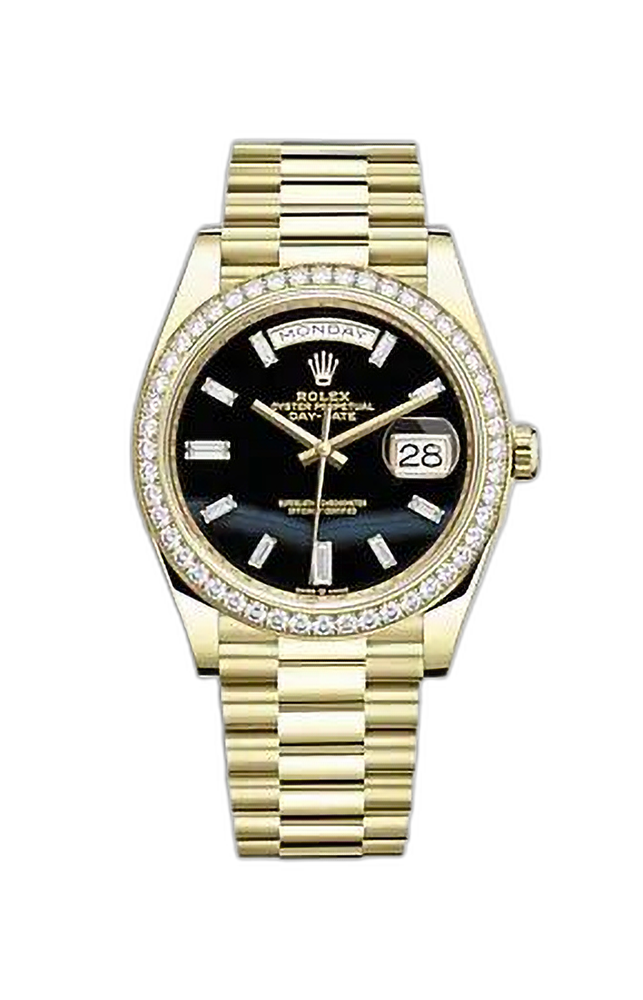 Rolex Datejust President Yellow Gold Black Diamond Dial Ladies